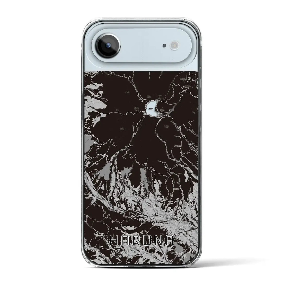 【榛名(群馬県)】地図柄iPhoneケース(クリアタイプ)モノトーン・iPhone 17 Pro Max 用