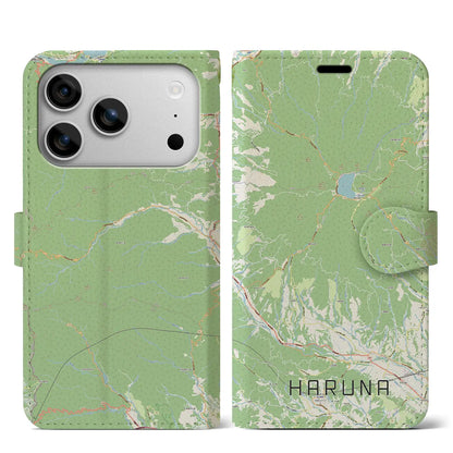 【榛名（群馬県）】地図柄iPhoneケース（手帳タイプ）