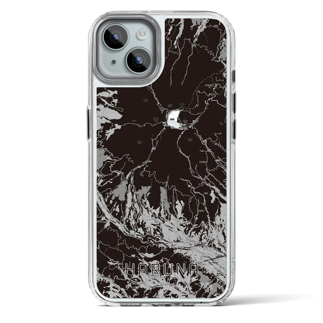 【榛名（群馬県）】地図柄iPhoneケース（MagSafeタイプ）