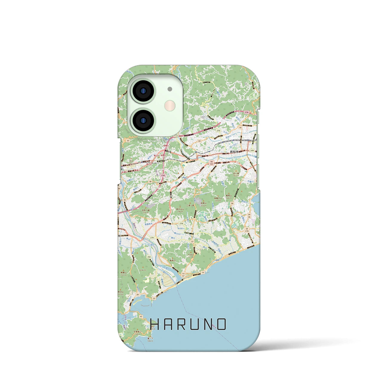 【春野（高知県）】地図柄iPhoneケース（バックカバータイプ）