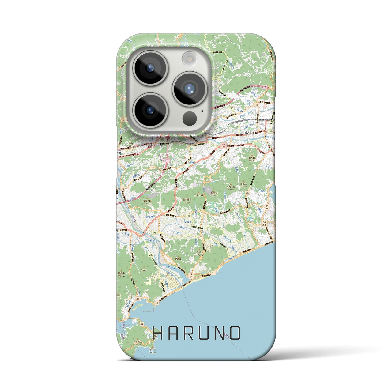 【春野（高知県）】地図柄iPhoneケース（バックカバータイプ）