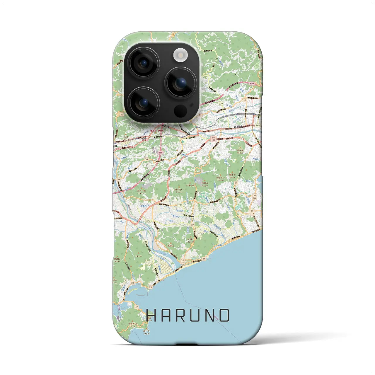 【春野（高知県）】地図柄iPhoneケース（バックカバータイプ）