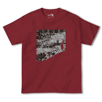 【春野（高知県）】地図柄ヘビーウェイトTシャツ