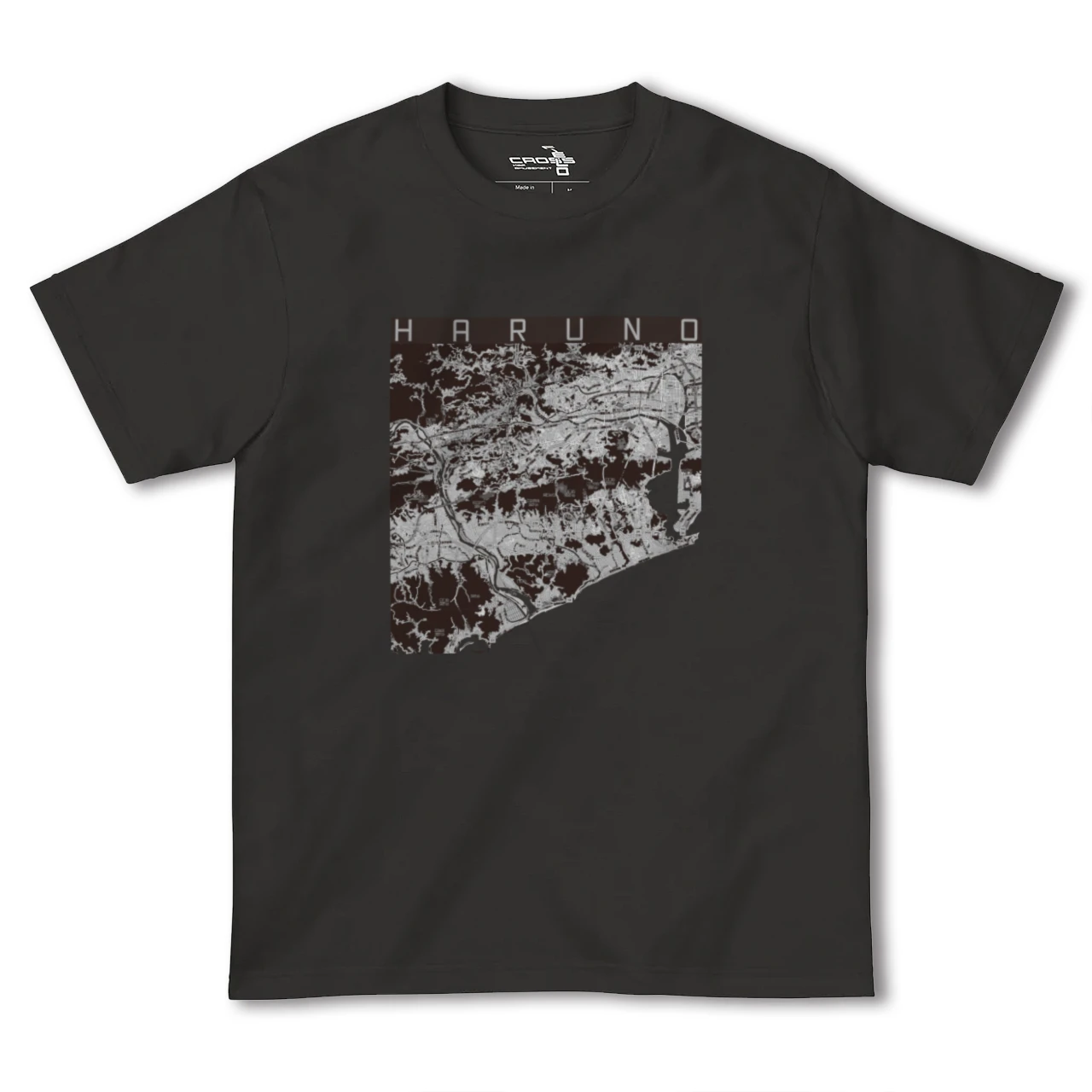 【春野（高知県）】地図柄ヘビーウェイトTシャツ