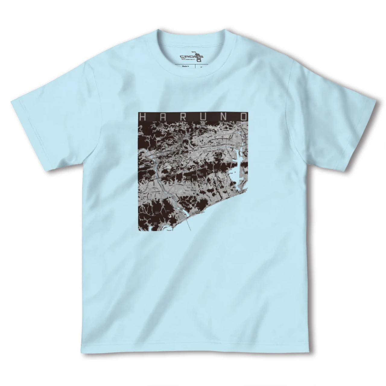 【春野（高知県）】地図柄ヘビーウェイトTシャツ