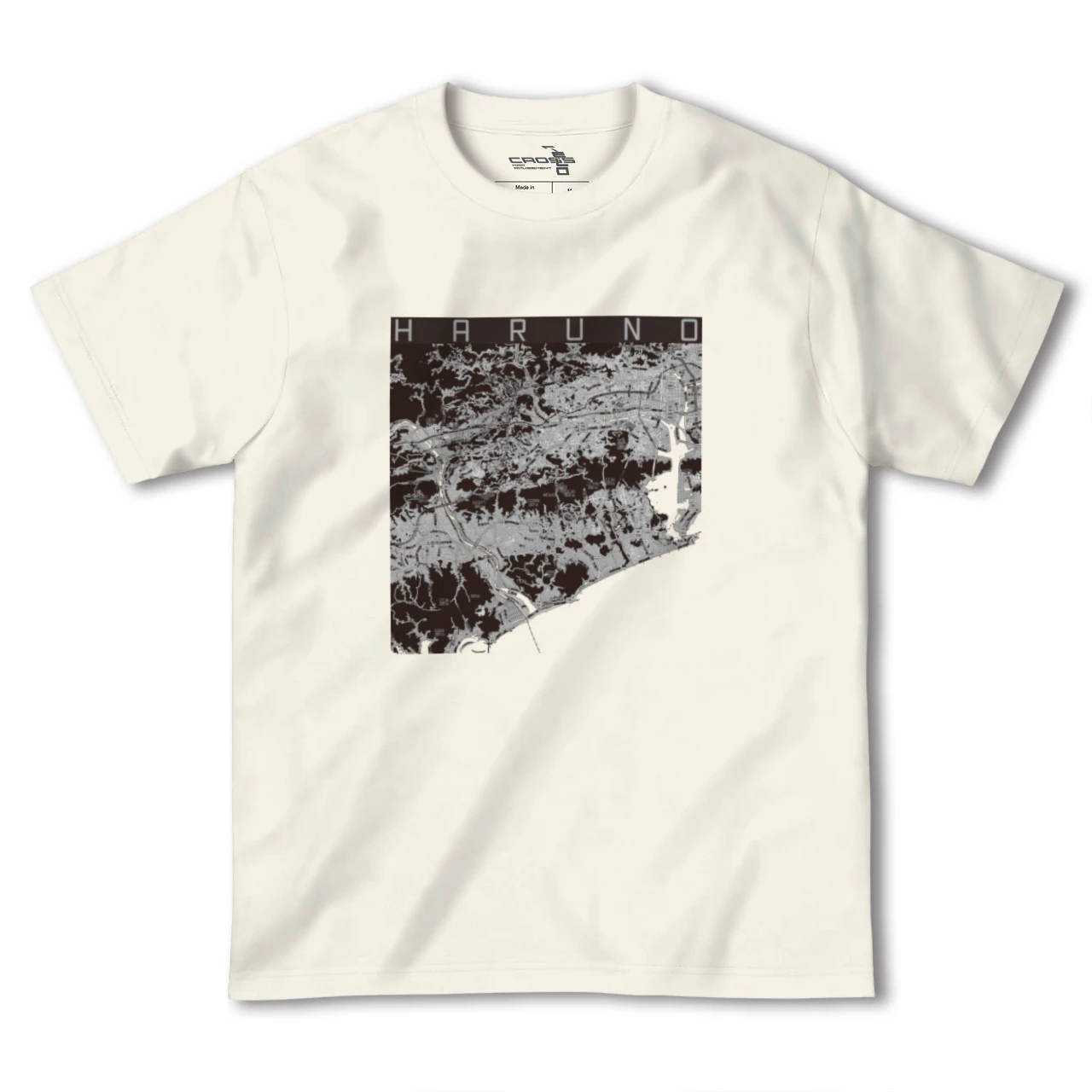 【春野（高知県）】地図柄ヘビーウェイトTシャツ