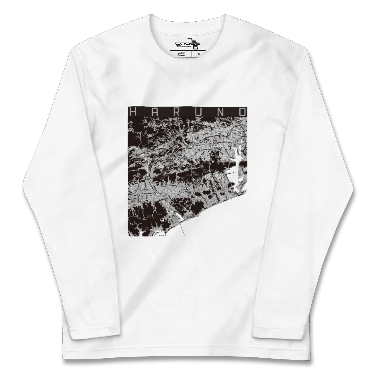 【春野（高知県）】地図柄ロングスリーブTシャツ