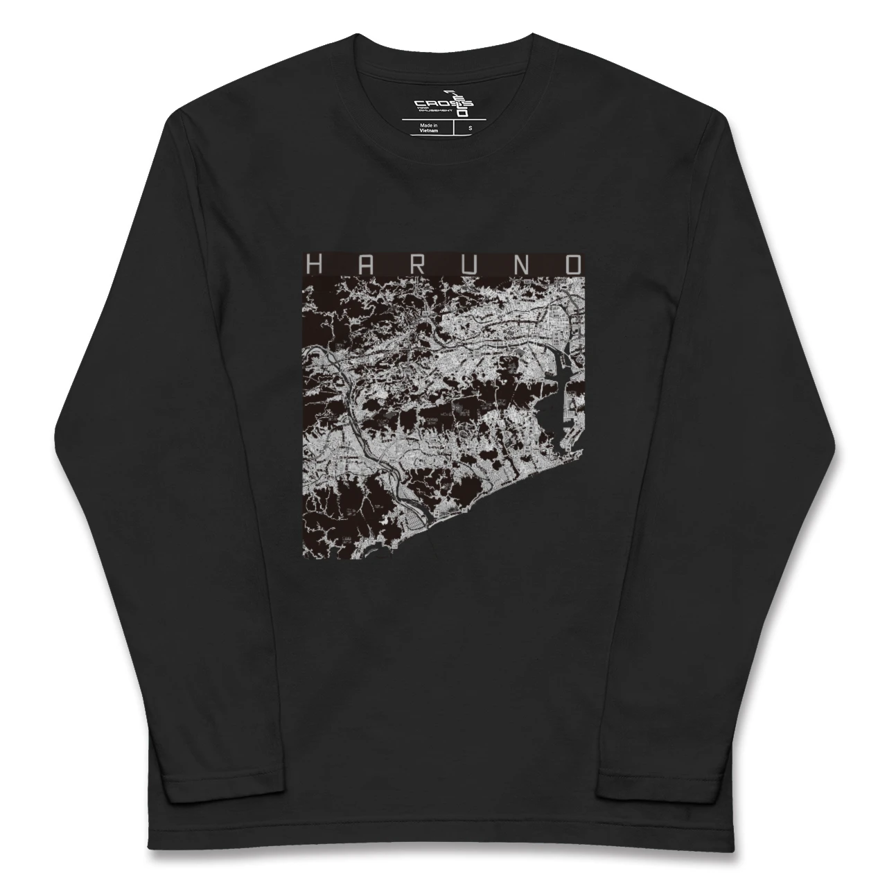 【春野（高知県）】地図柄ロングスリーブTシャツ