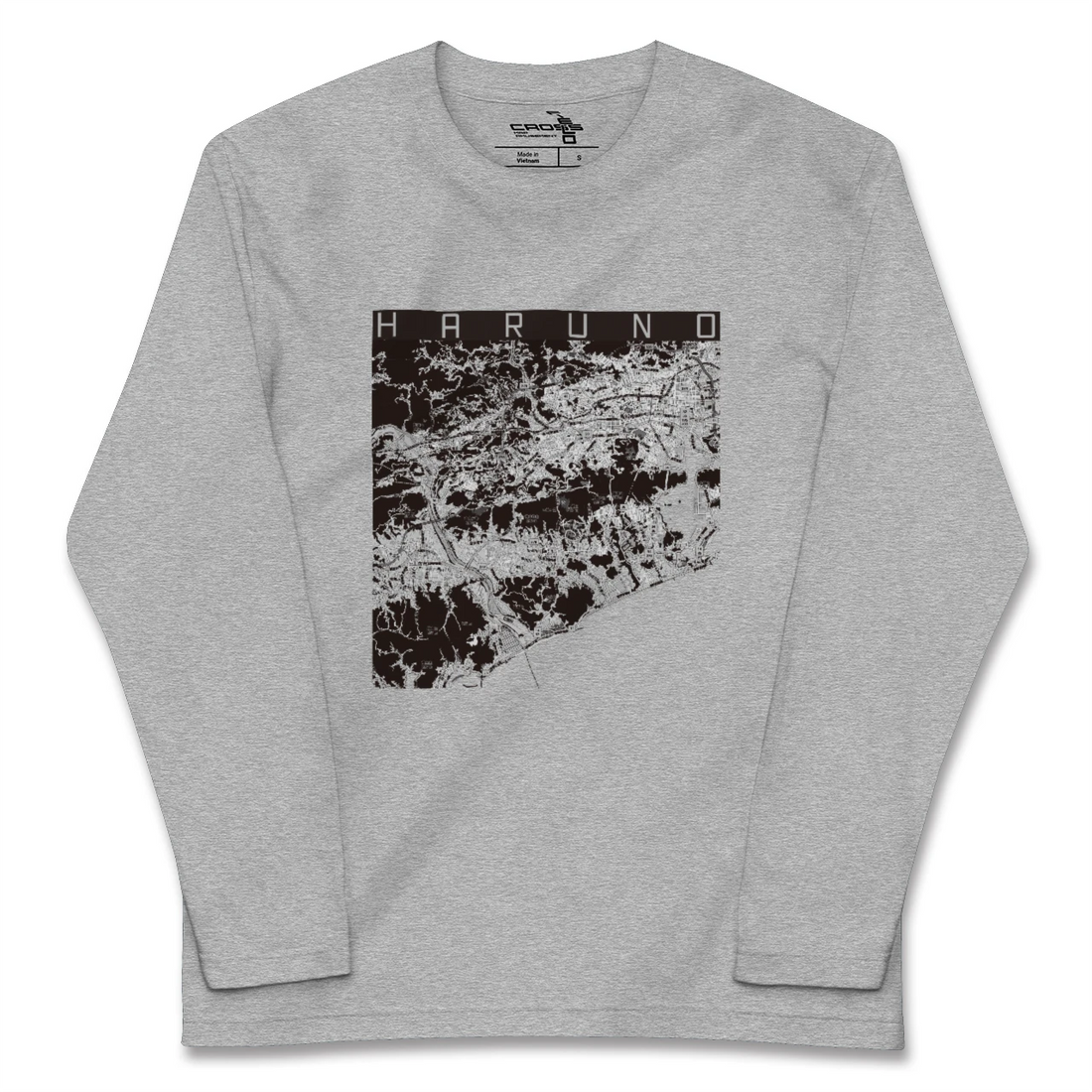 【春野（高知県）】地図柄ロングスリーブTシャツ