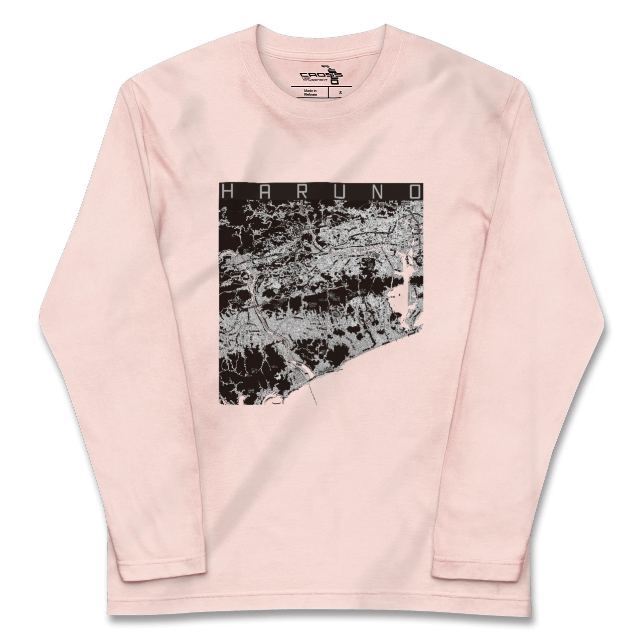 【春野（高知県）】地図柄ロングスリーブTシャツ