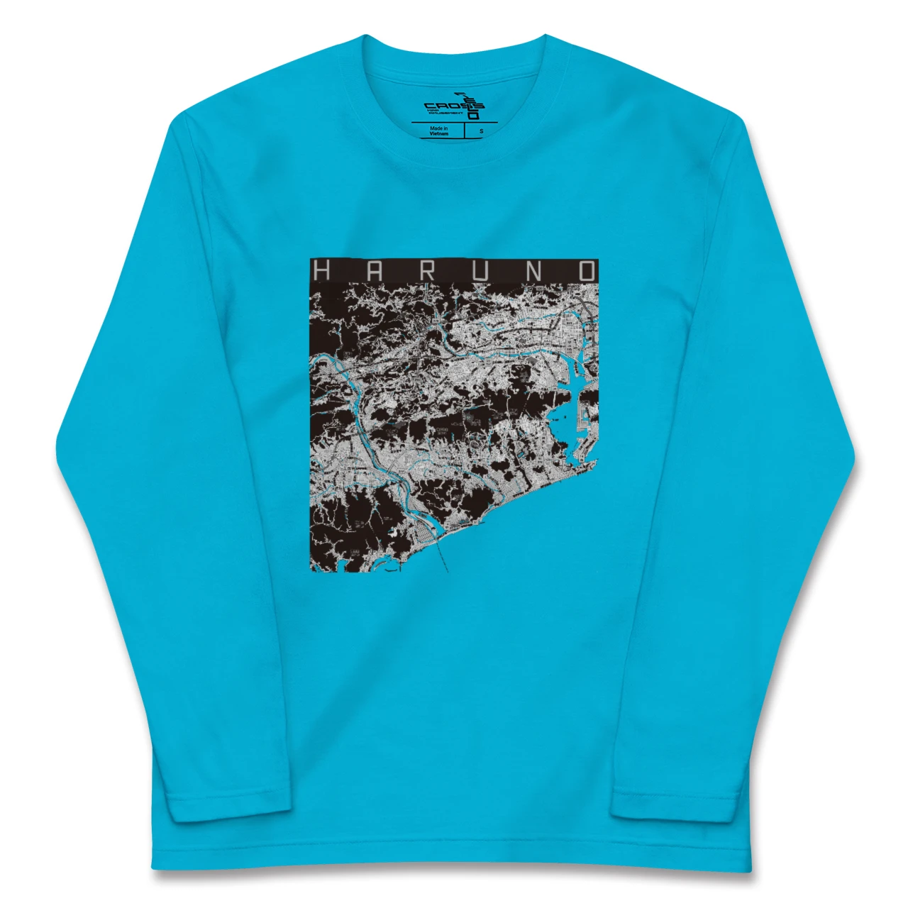 【春野（高知県）】地図柄ロングスリーブTシャツ