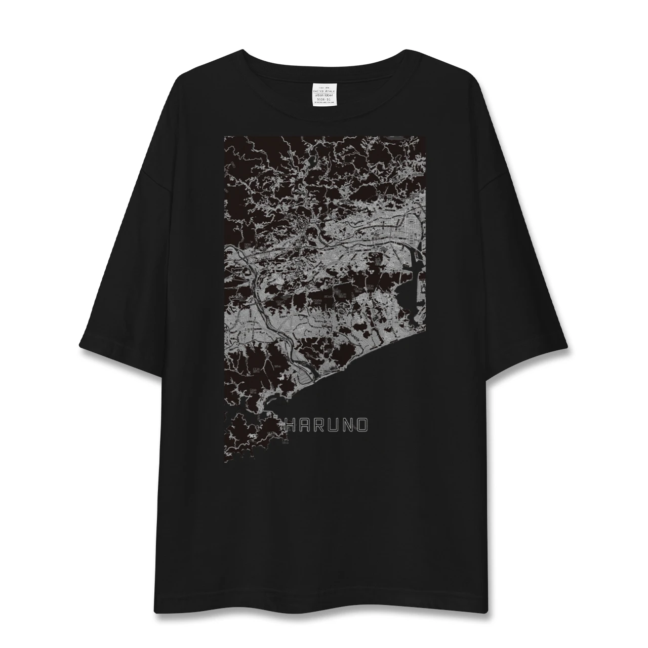 【春野（高知県）】地図柄ビッグシルエットTシャツ