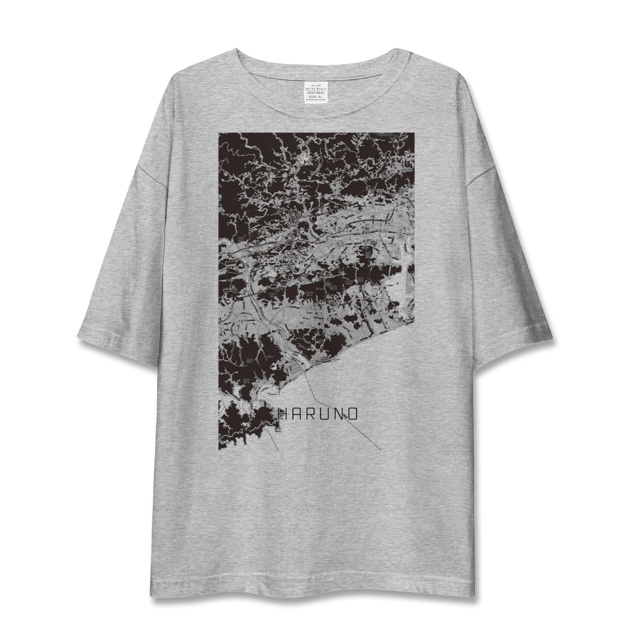 【春野（高知県）】地図柄ビッグシルエットTシャツ