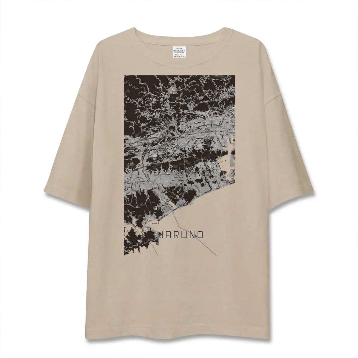 【春野（高知県）】地図柄ビッグシルエットTシャツ