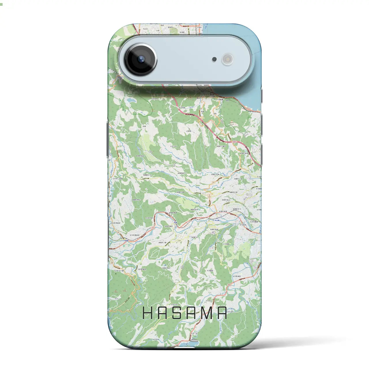 【挾間（大分県）】地図柄iPhoneケース（バックカバータイプ）