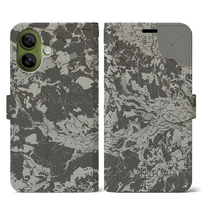 【挾間（大分県）】地図柄iPhoneケース（手帳タイプ）