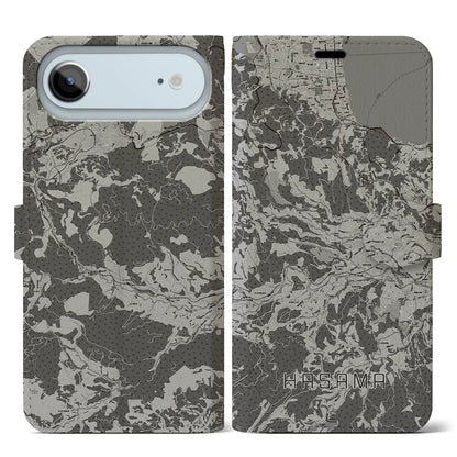 【挾間（大分県）】地図柄iPhoneケース（手帳タイプ）