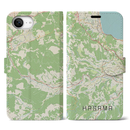 【挾間（大分県）】地図柄iPhoneケース（手帳タイプ）