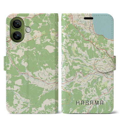 【挾間（大分県）】地図柄iPhoneケース（手帳タイプ）