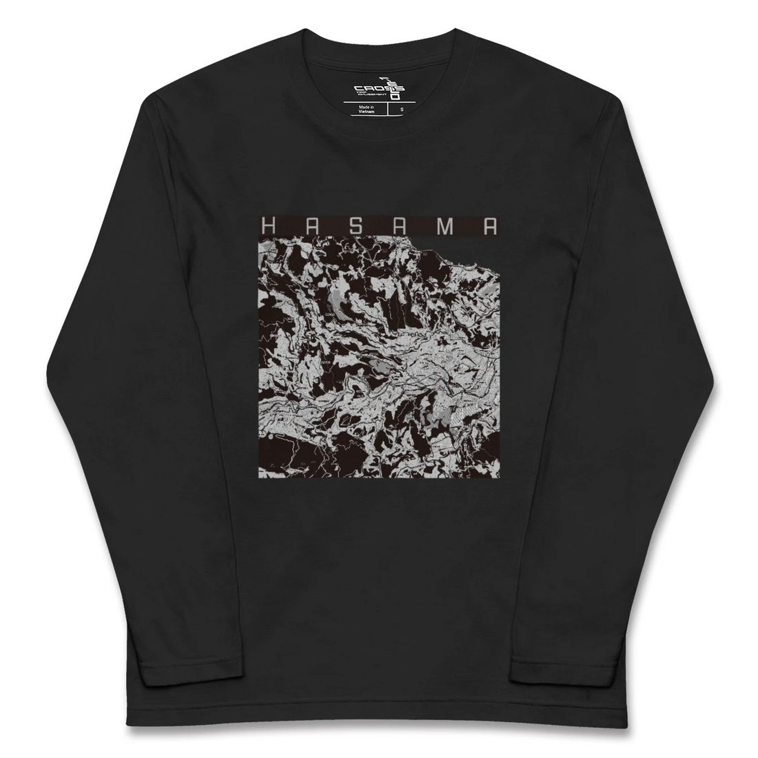 【挾間(大分県)】地図柄ロングスリーブTシャツ