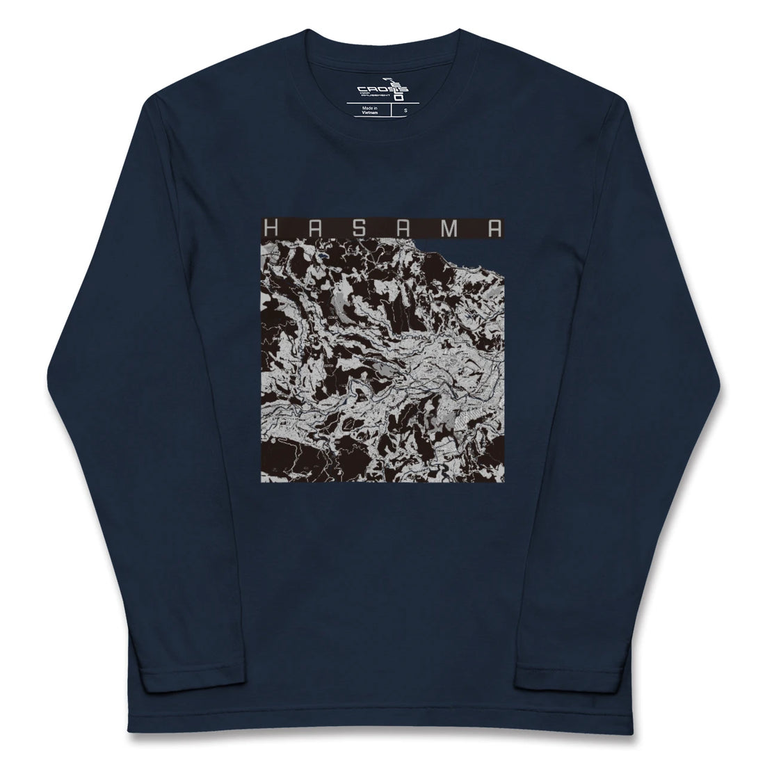 【挾間（大分県）】地図柄ロングスリーブTシャツ