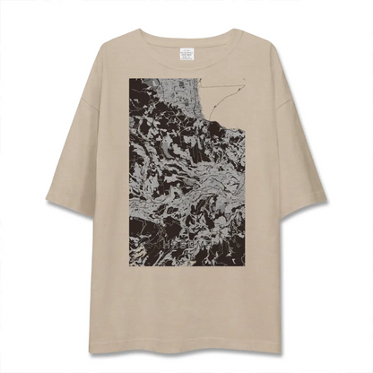 【挾間（大分県）】地図柄ビッグシルエットTシャツ