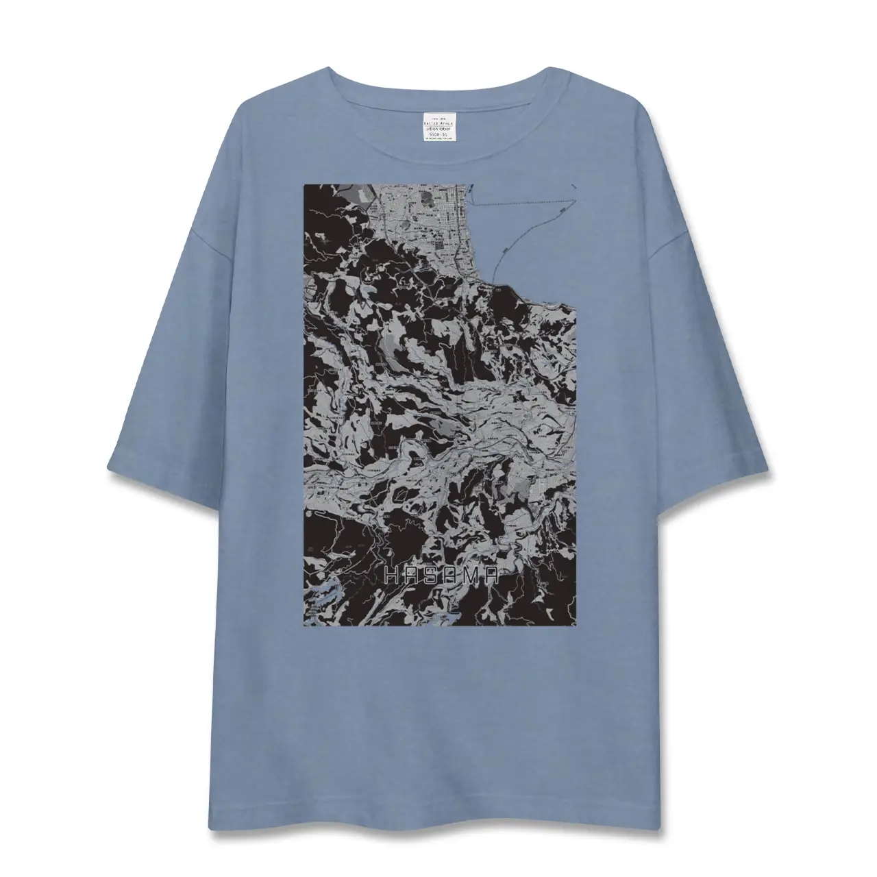 【挾間（大分県）】地図柄ビッグシルエットTシャツ