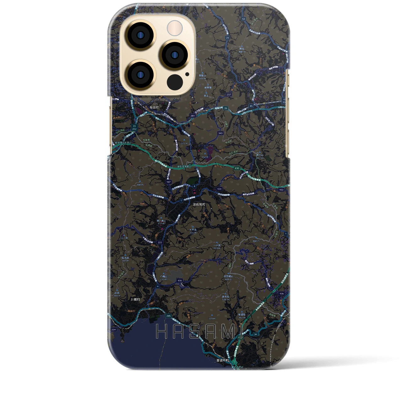 【波佐見（長崎県）】地図柄iPhoneケース（バックカバータイプ）
