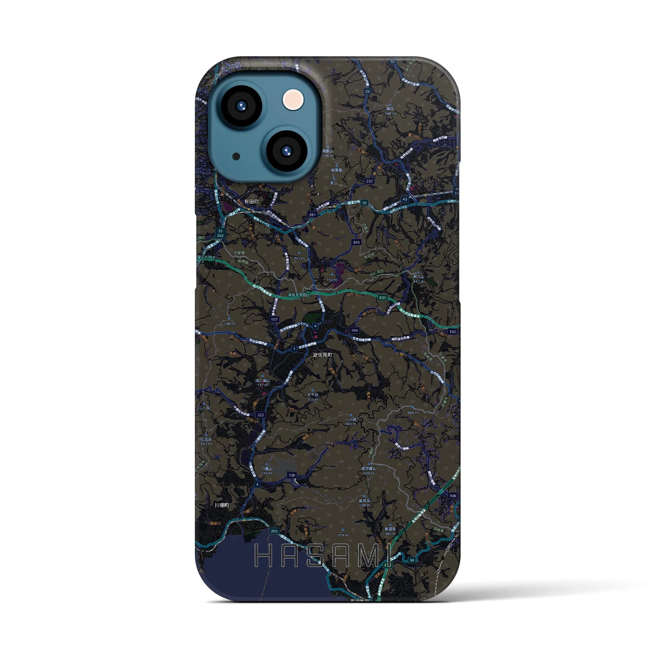 【波佐見（長崎県）】地図柄iPhoneケース（バックカバータイプ）