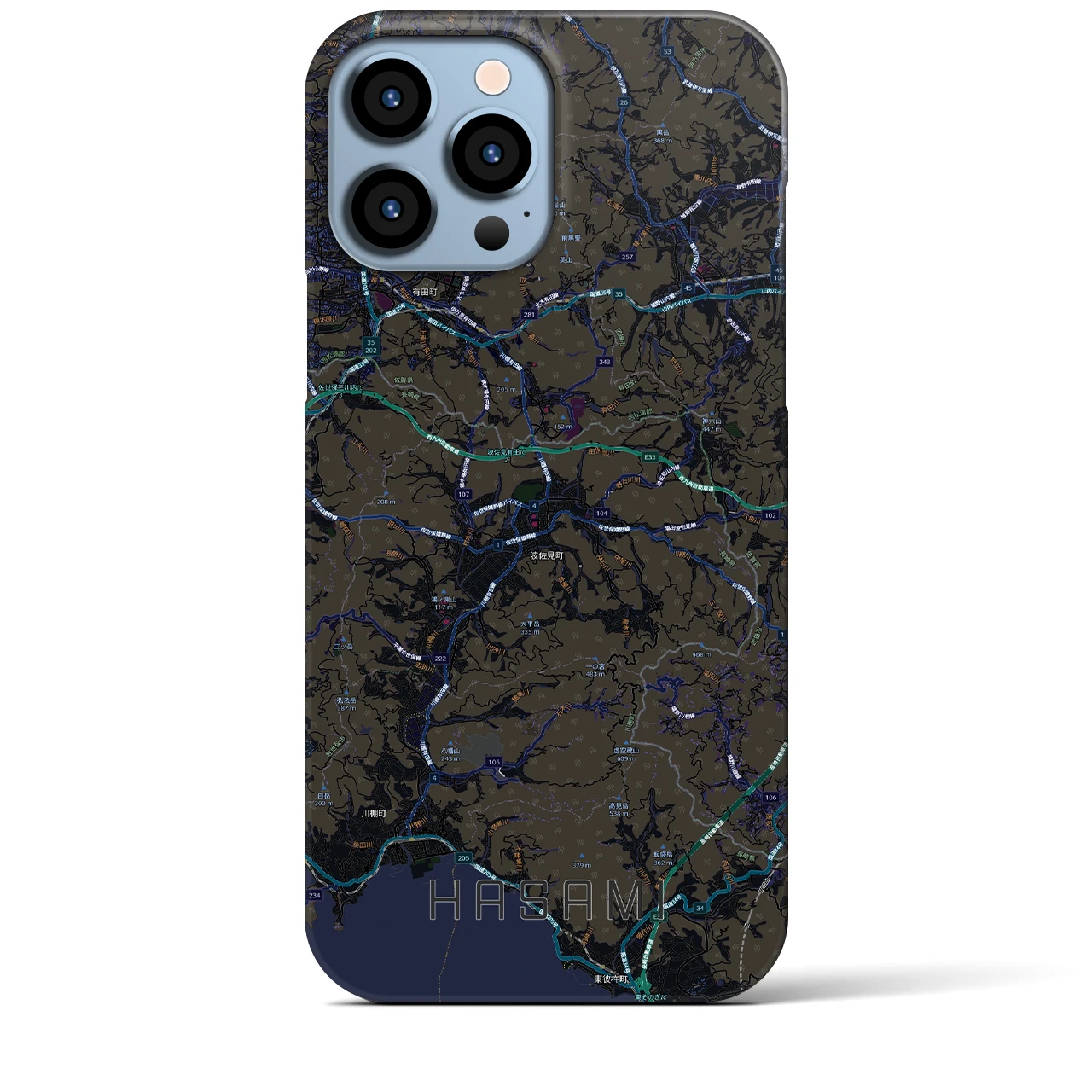 【波佐見（長崎県）】地図柄iPhoneケース（バックカバータイプ）