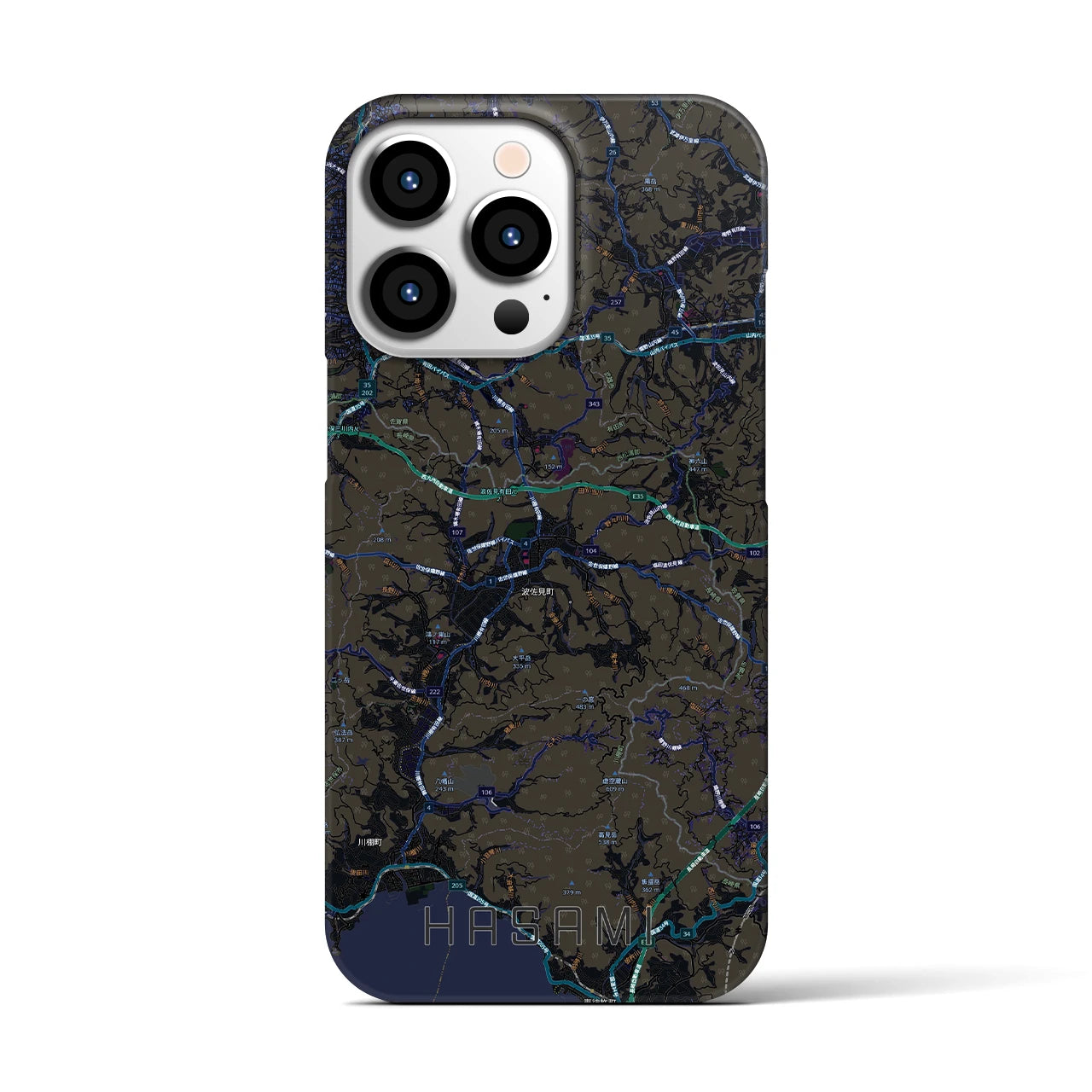 【波佐見（長崎県）】地図柄iPhoneケース（バックカバータイプ）