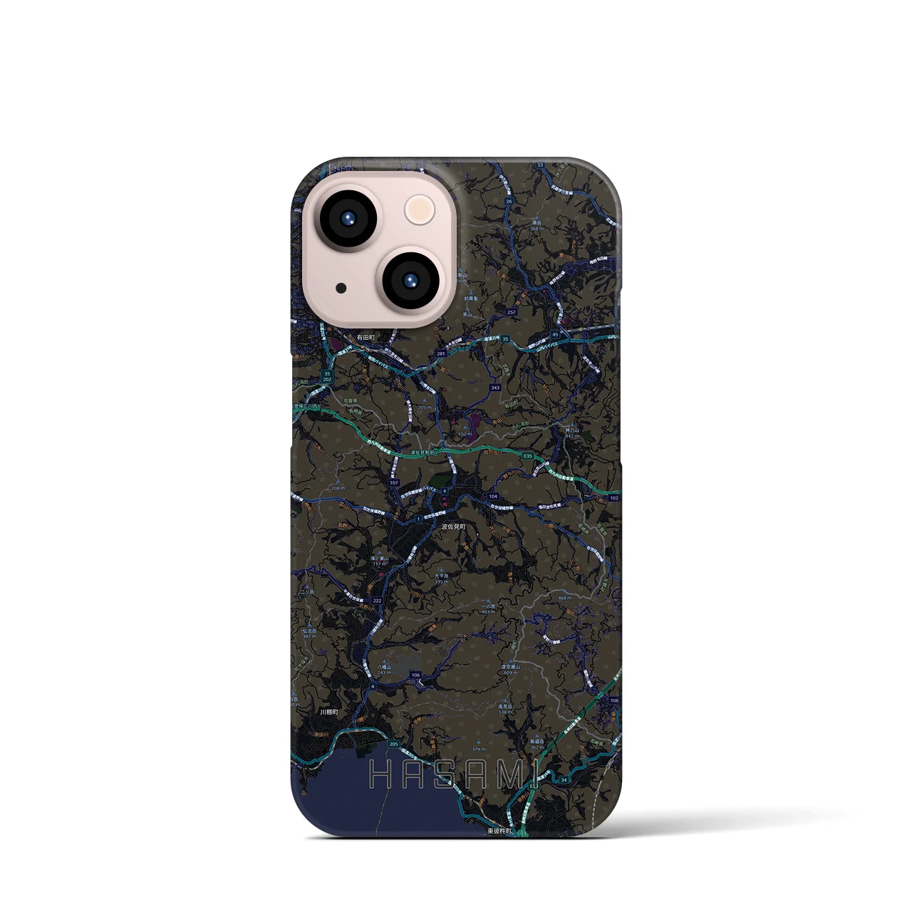 【波佐見（長崎県）】地図柄iPhoneケース（バックカバータイプ）