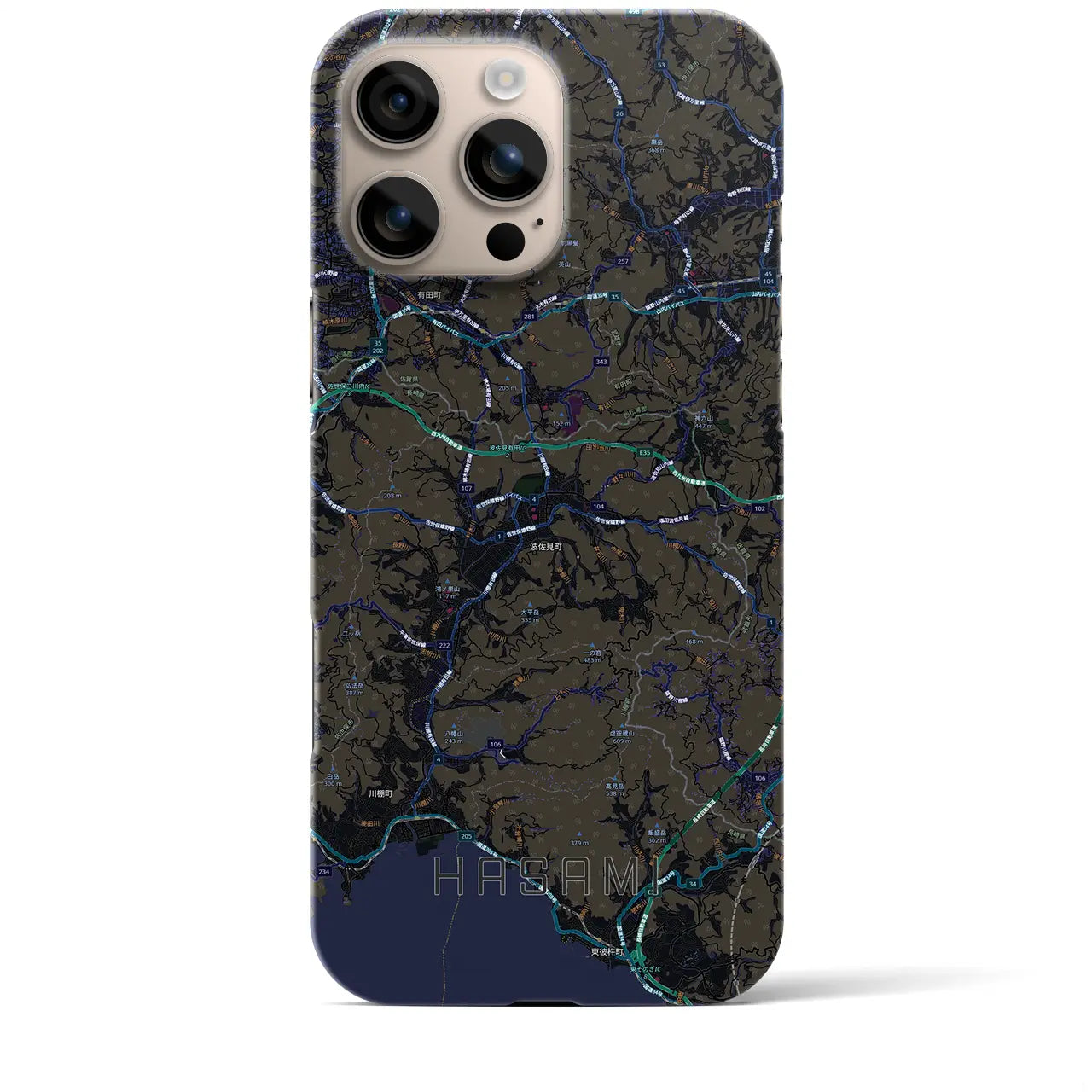 【波佐見（長崎県）】地図柄iPhoneケース（バックカバータイプ）