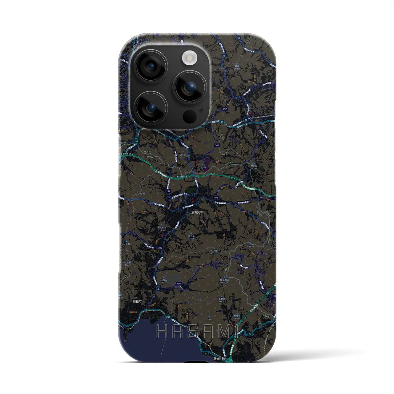 【波佐見（長崎県）】地図柄iPhoneケース（バックカバータイプ）