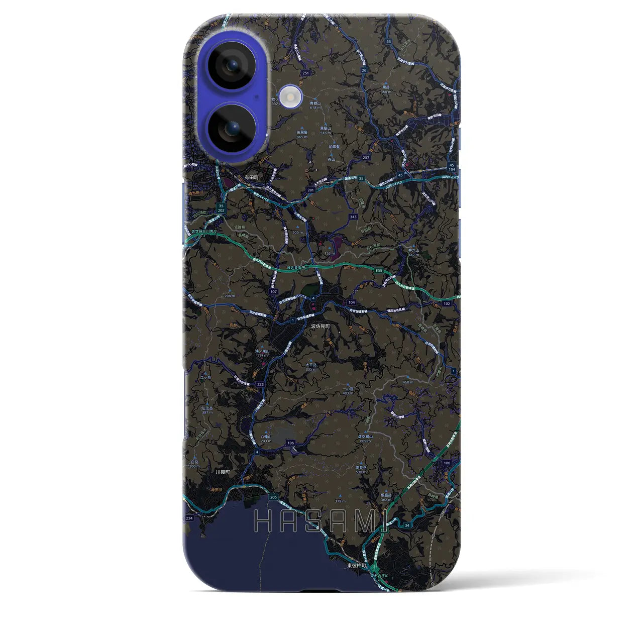 【波佐見（長崎県）】地図柄iPhoneケース（バックカバータイプ）