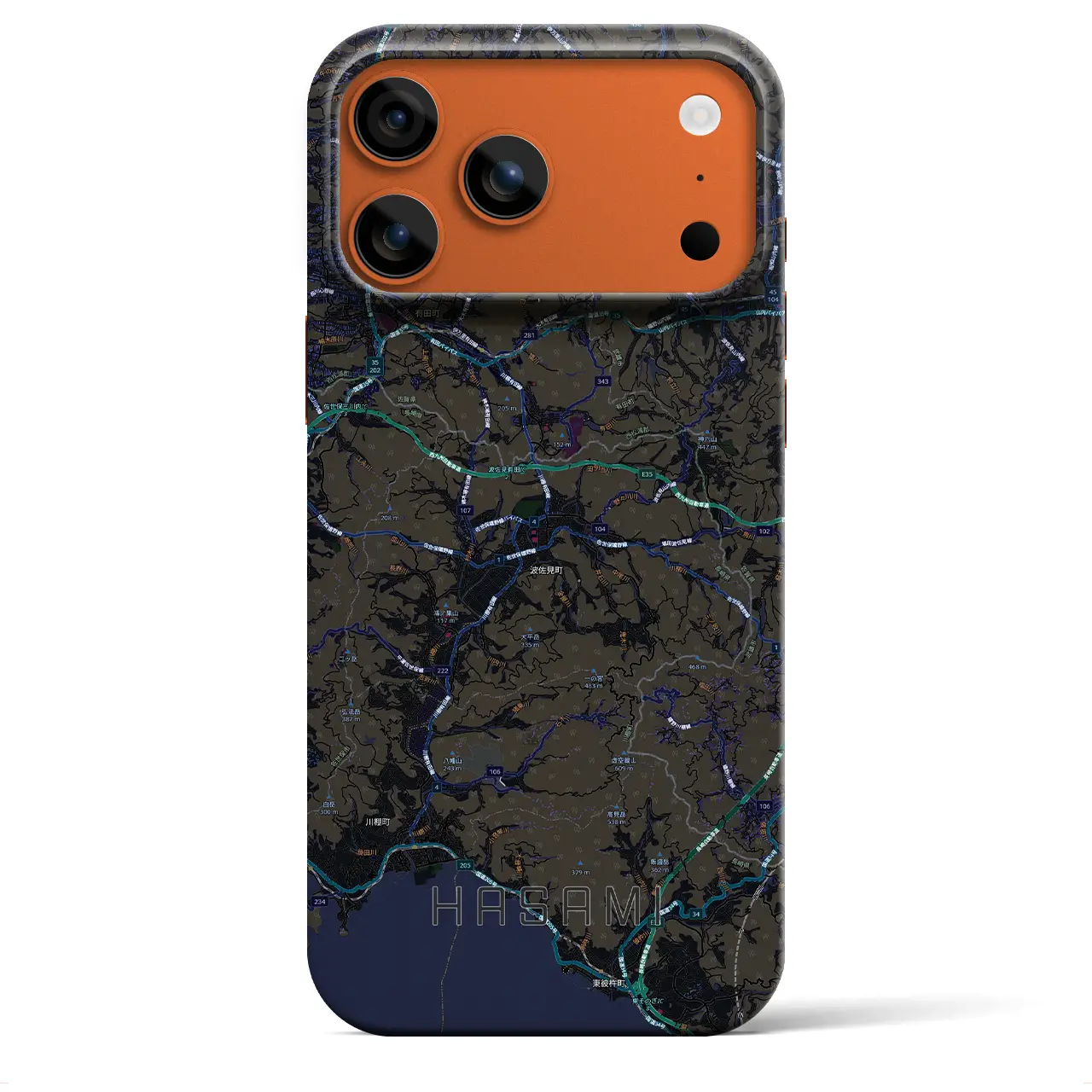 【波佐見（長崎県）】地図柄iPhoneケース（バックカバータイプ）