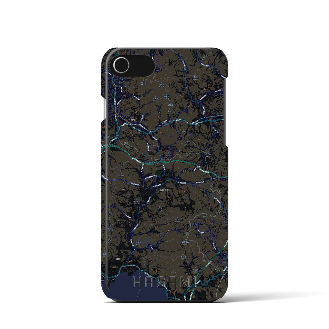 【波佐見（長崎県）】地図柄iPhoneケース（バックカバータイプ）