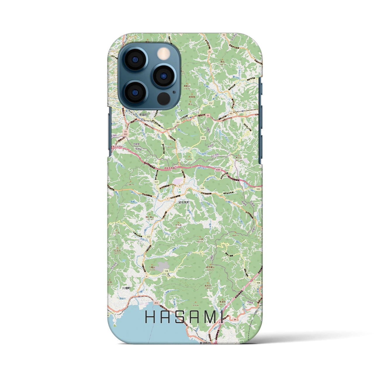 【波佐見（長崎県）】地図柄iPhoneケース（バックカバータイプ）
