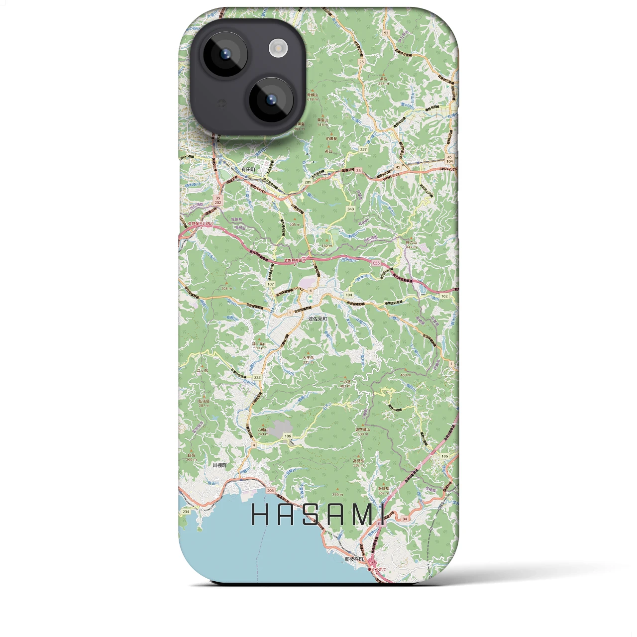 【波佐見（長崎県）】地図柄iPhoneケース（バックカバータイプ）