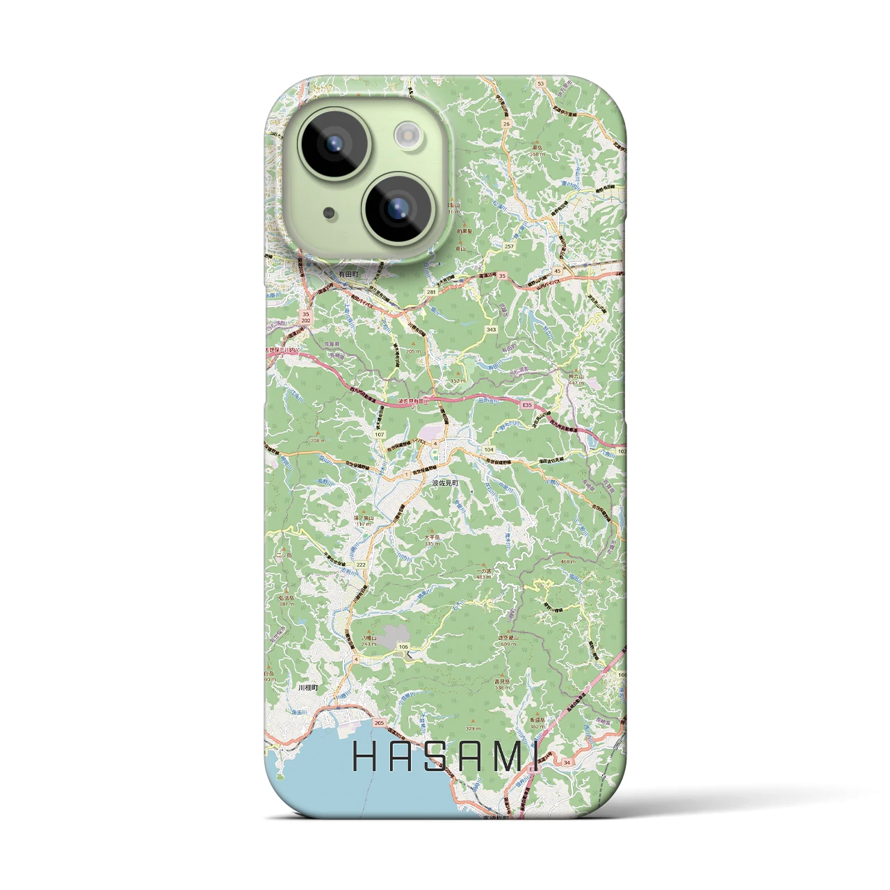 【波佐見（長崎県）】地図柄iPhoneケース（バックカバータイプ）