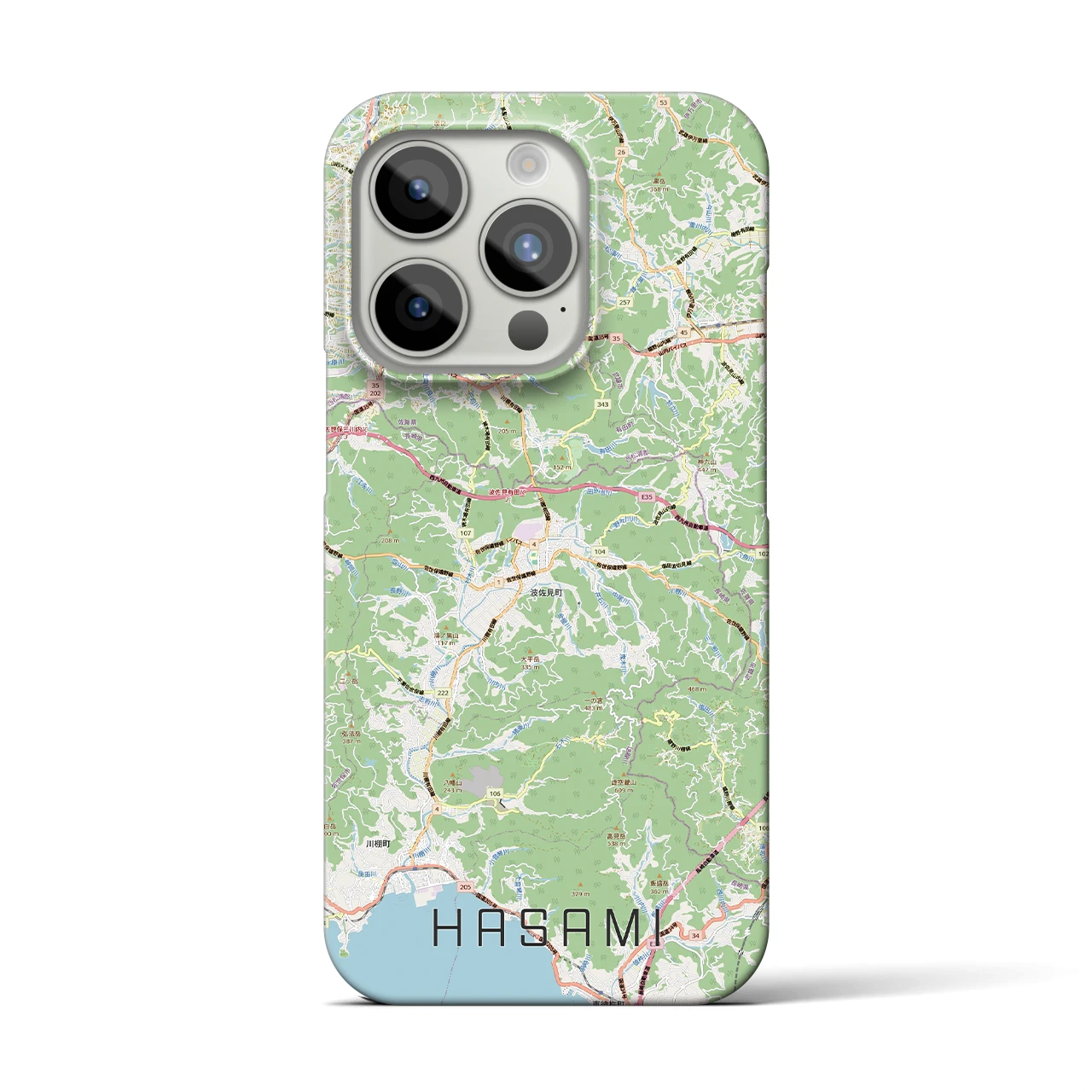 【波佐見（長崎県）】地図柄iPhoneケース（バックカバータイプ）