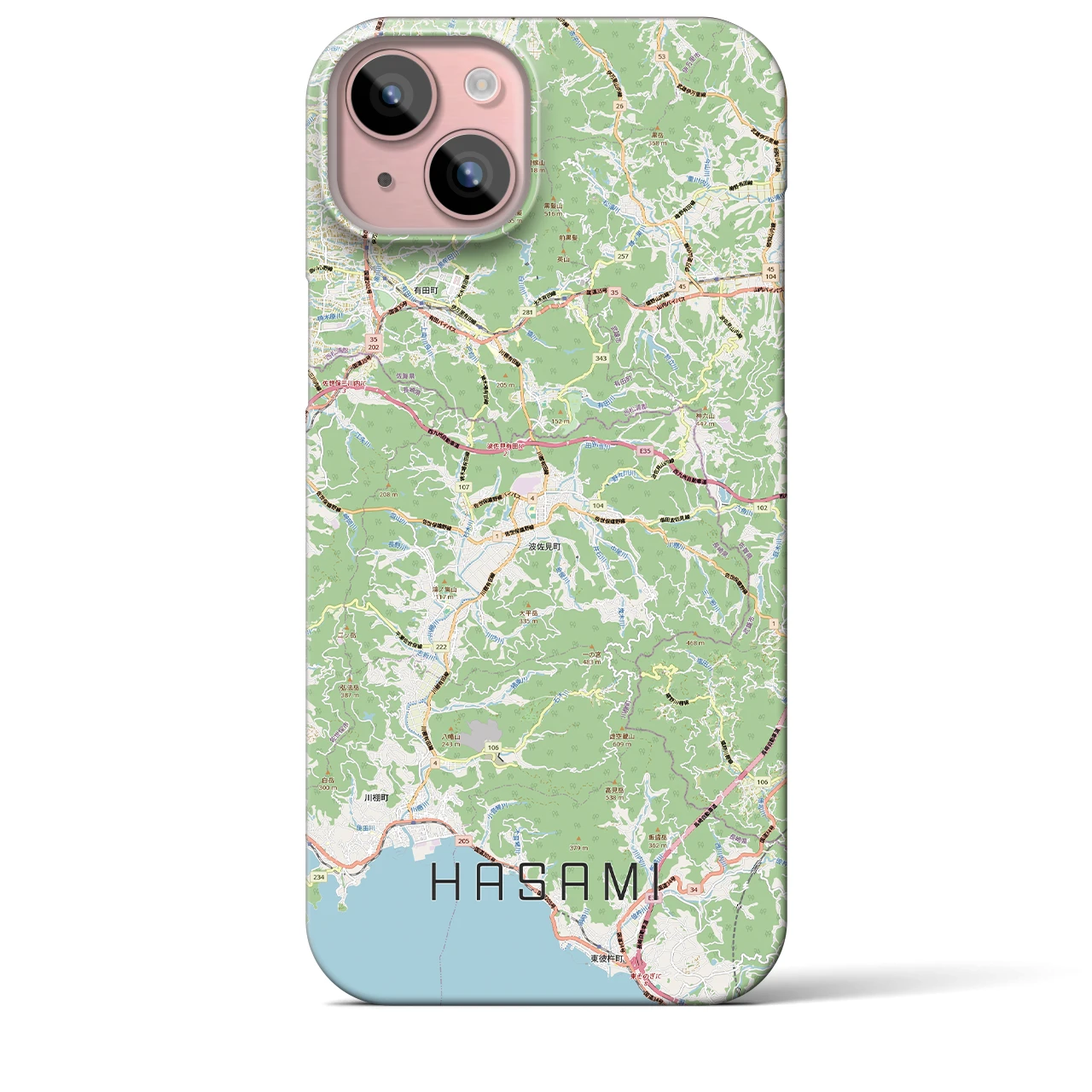 【波佐見（長崎県）】地図柄iPhoneケース（バックカバータイプ）