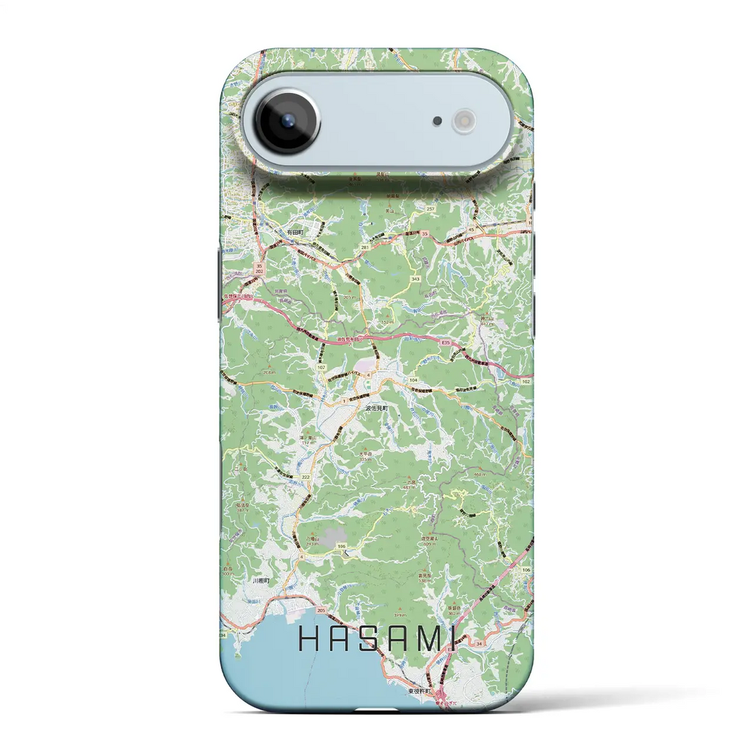 【波佐見（長崎県）】地図柄iPhoneケース（バックカバータイプ）ブラック・iPhone 17 Pro Max 用