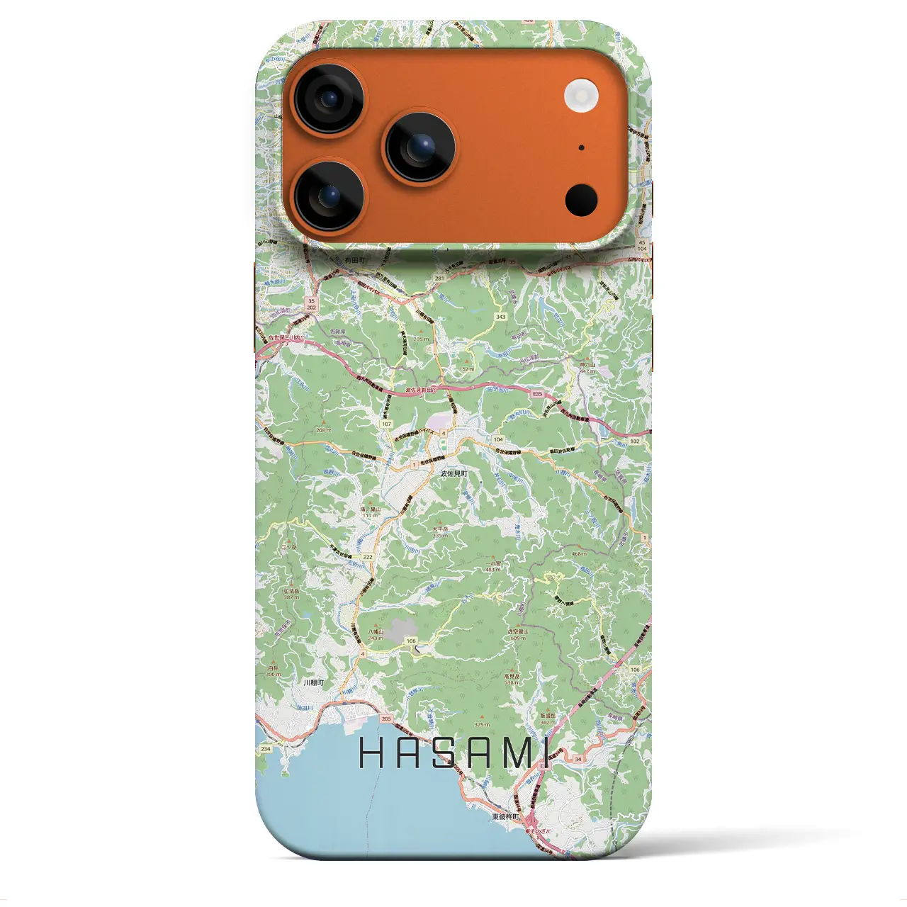 【波佐見（長崎県）】地図柄iPhoneケース（バックカバータイプ）
