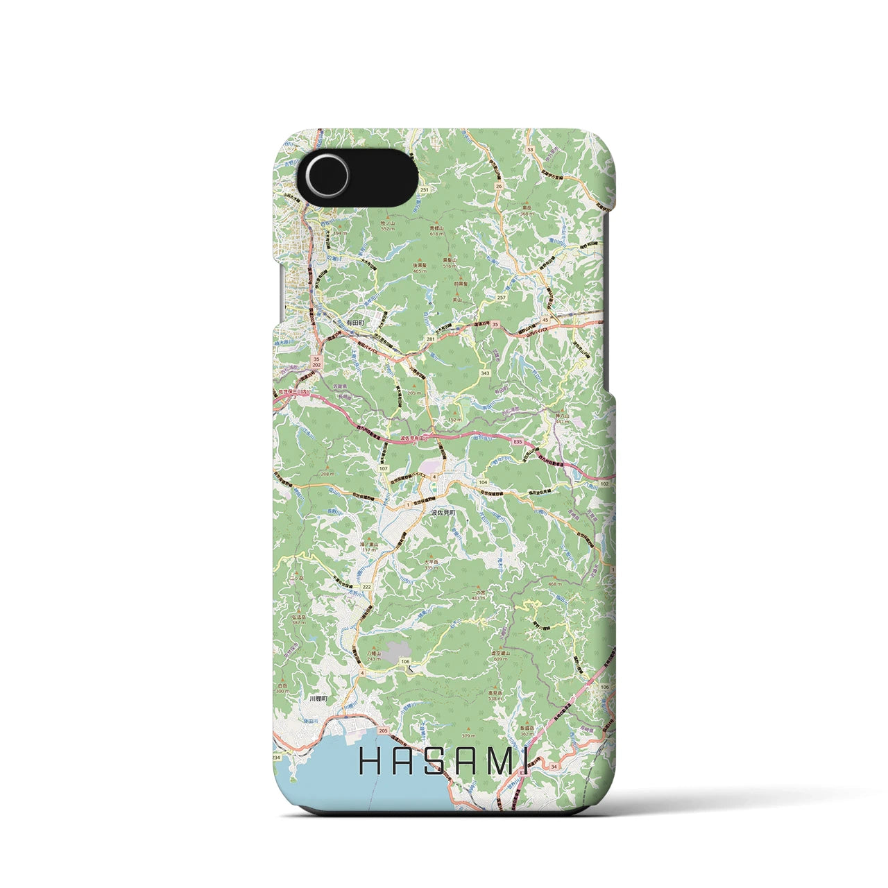 【波佐見（長崎県）】地図柄iPhoneケース（バックカバータイプ）