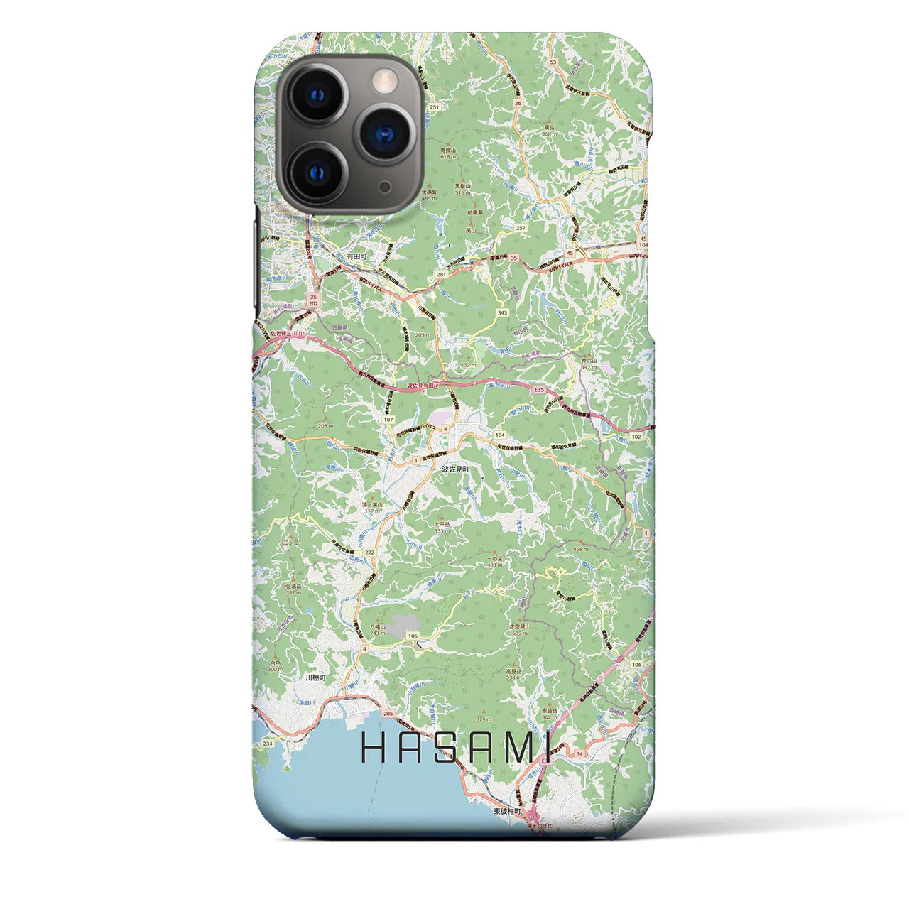 【波佐見（長崎県）】地図柄iPhoneケース（バックカバータイプ）