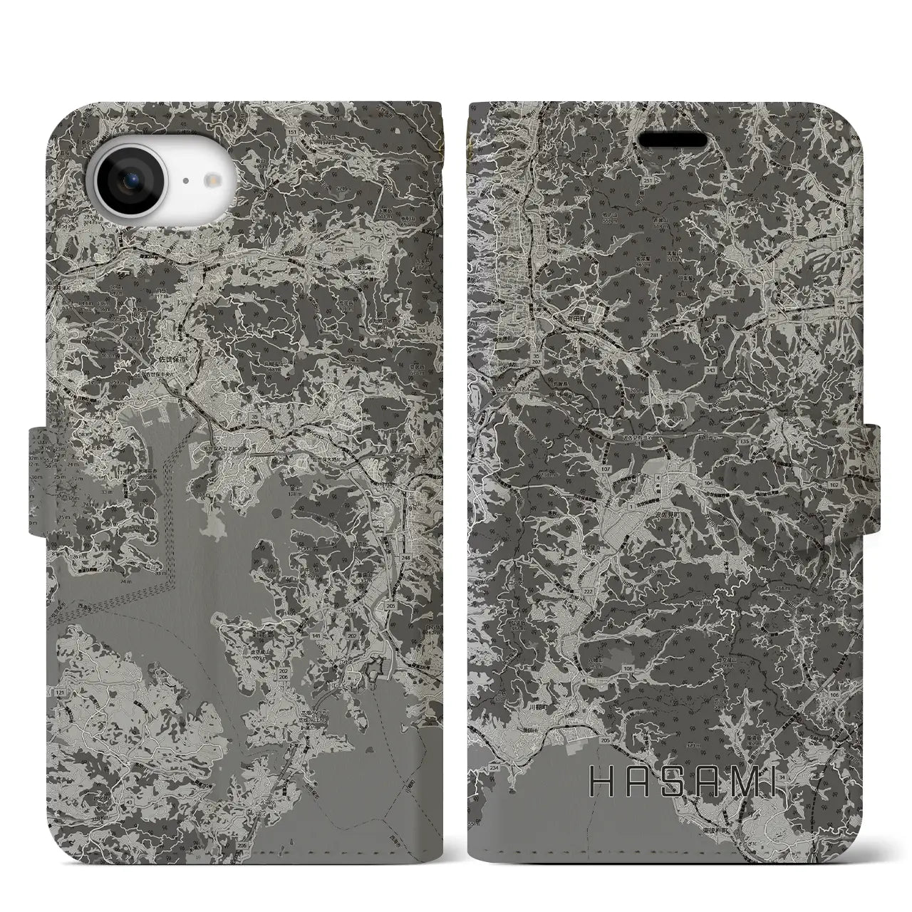 【波佐見（長崎県）】地図柄iPhoneケース（手帳タイプ）