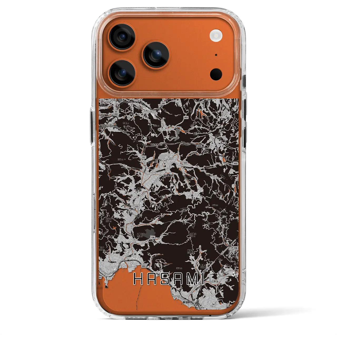 【波佐見（長崎県）】地図柄iPhoneケース（MagSafeタイプ）モノトーン・iPhone 17 Pro Max 用