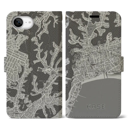 【長谷（神奈川県）】地図柄iPhoneケース（手帳タイプ）