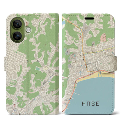 【長谷（神奈川県）】地図柄iPhoneケース（手帳タイプ）